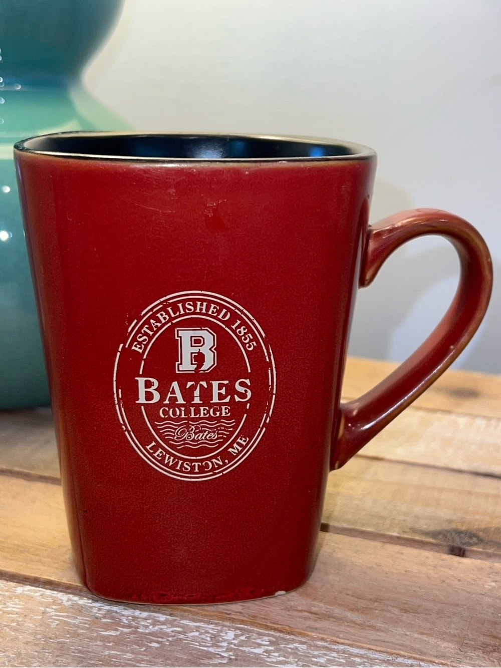 BATES COLLEGE Red Ceramic Coffee Mug